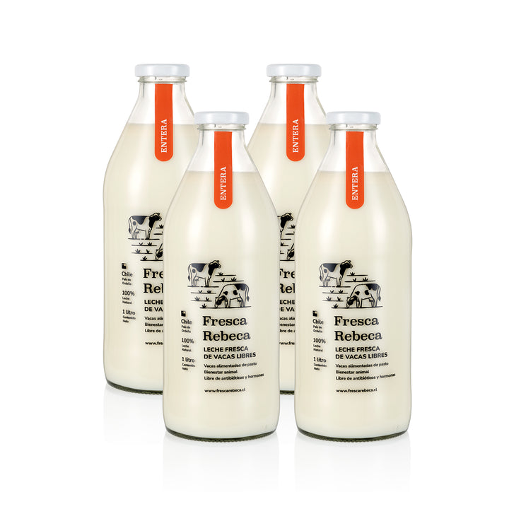 Pack Leche Fresca Entera 4 litros